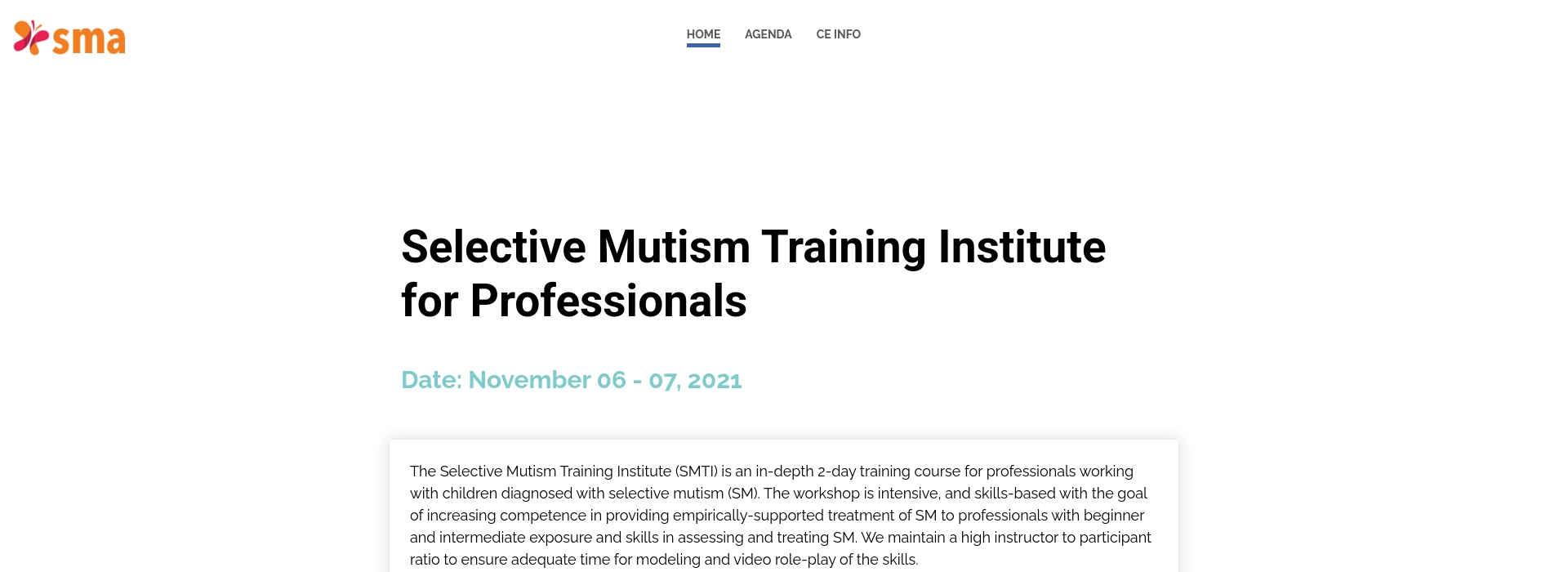 Selective Mutism Training Institute for Professionals